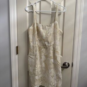 Lulus Elegant Cream and Gold Women's Dress